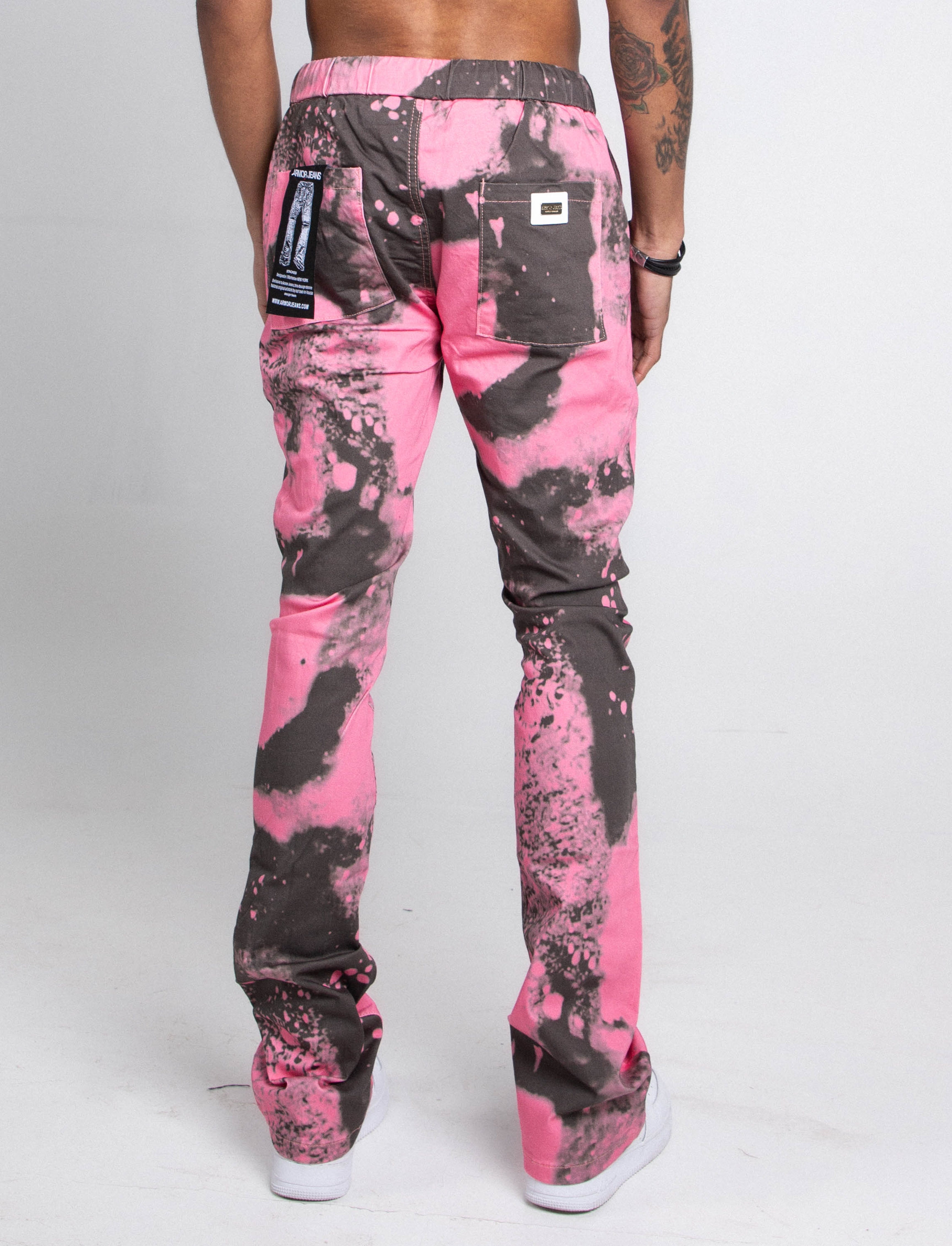 AJ04L COLOR DYE LOOSE JEANS