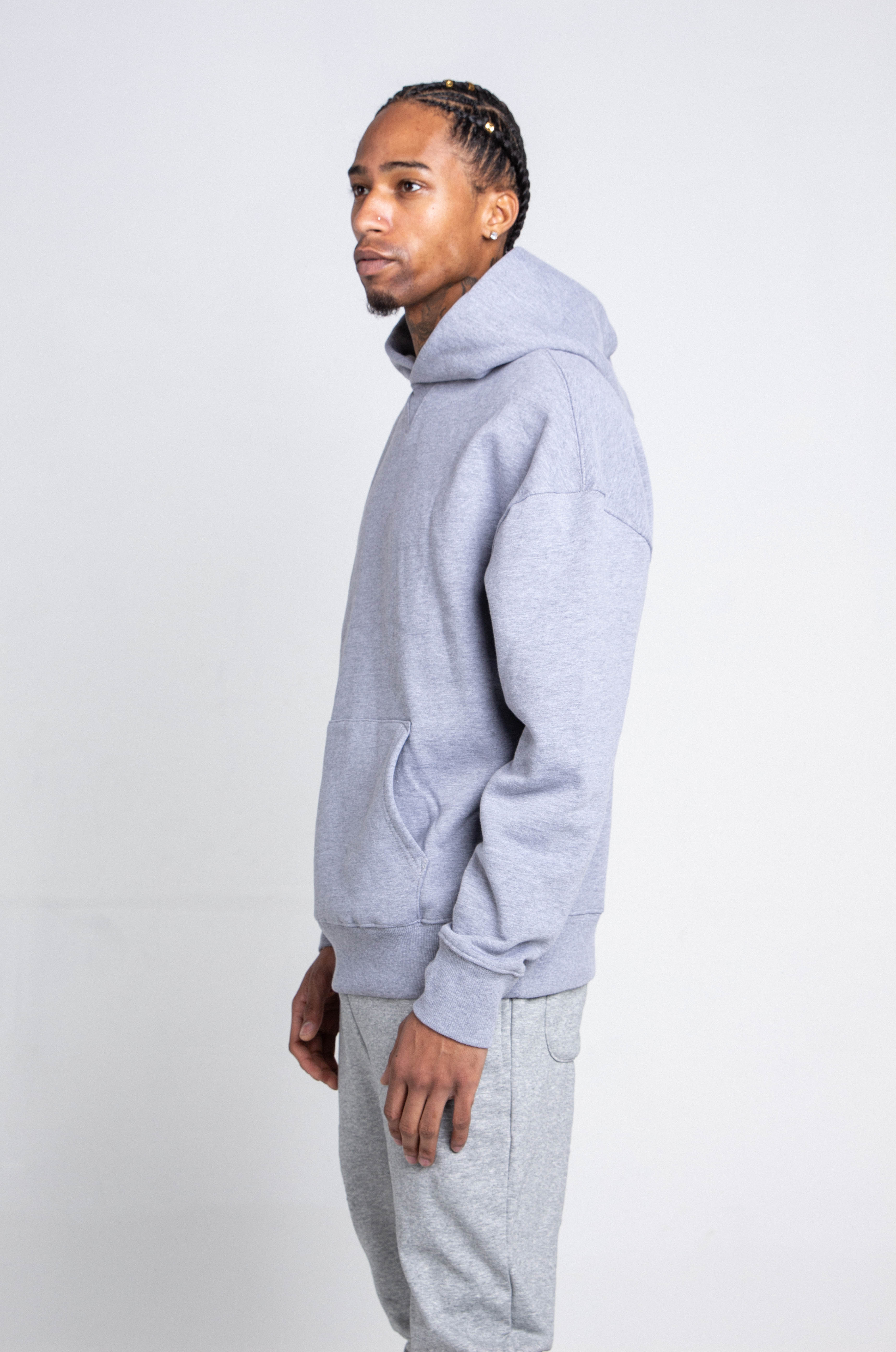AJ1004H-P Plain Fleece Sweatshirt