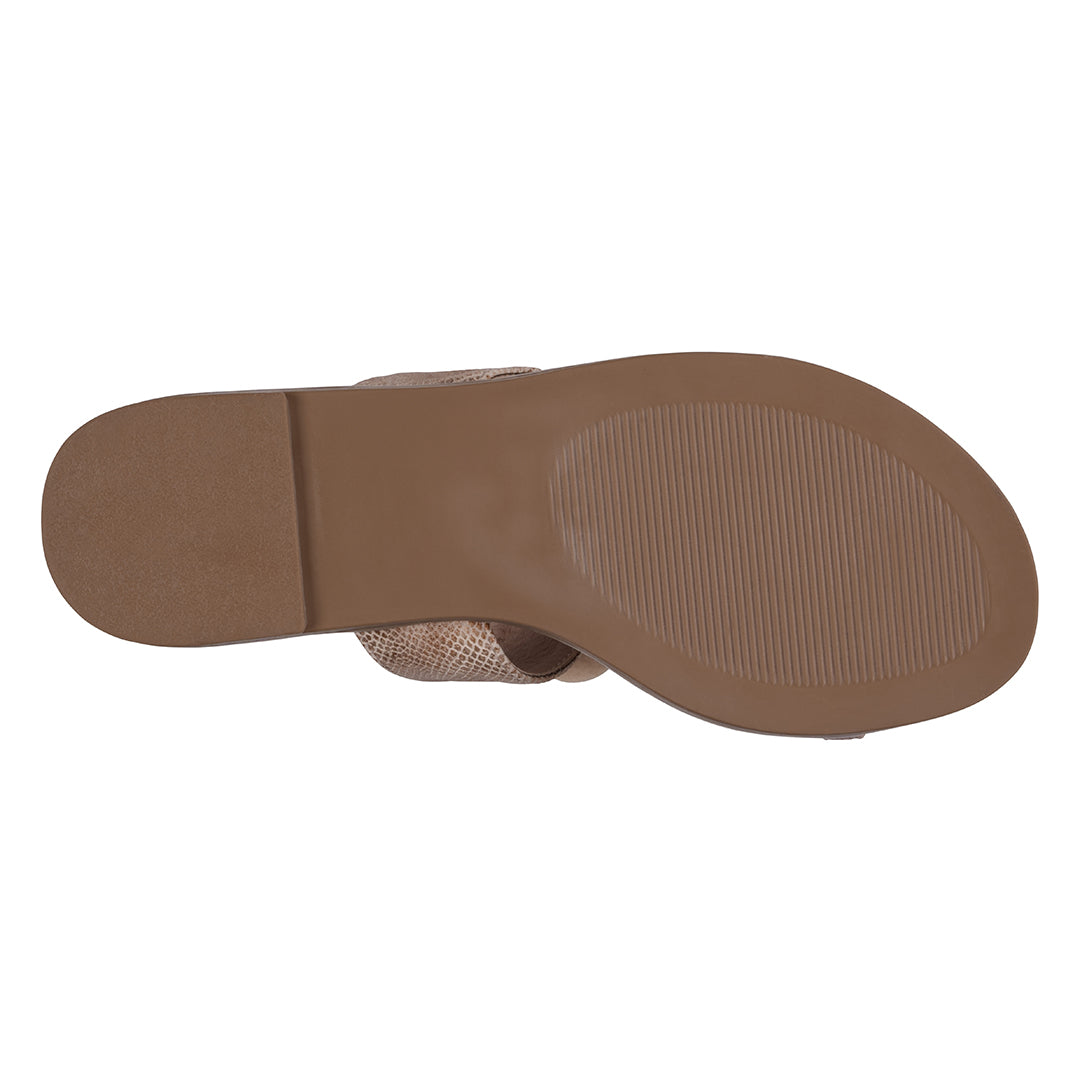 Women's Blossom Rose Gold Embellished Flower Toe Ring Flat Sandals