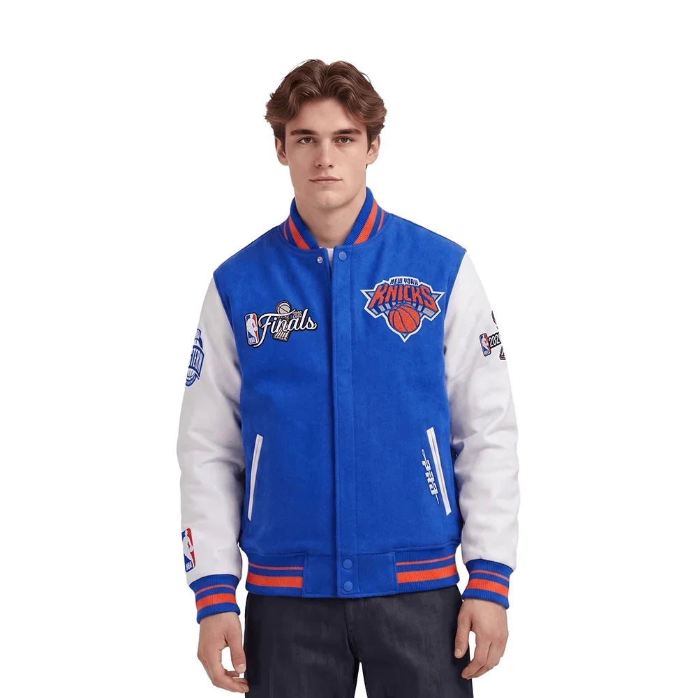 Pro Standard NYK 2026 Champs Varsity Jacket - Blue