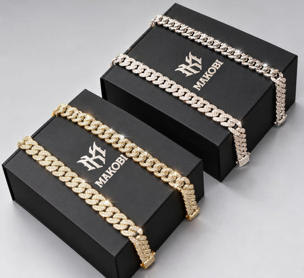 Iced Out Cuban Link Bracelet - 18K Gold