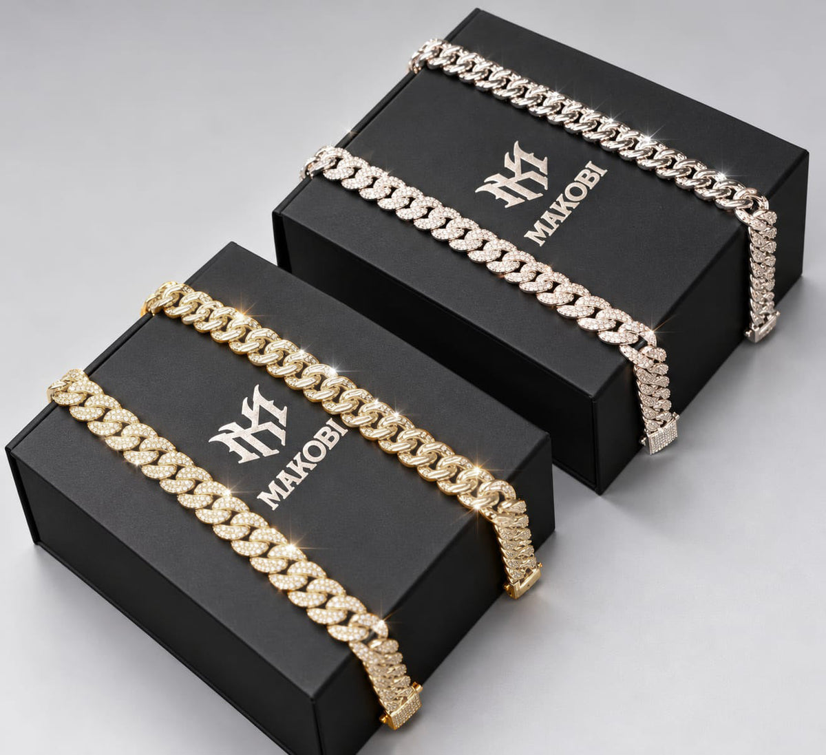 Iced Out Cuban Link Bracelet - 18K Gold
