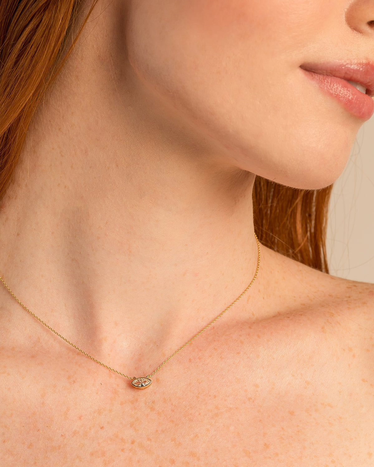 Radiance Marquise Solitaire Necklace