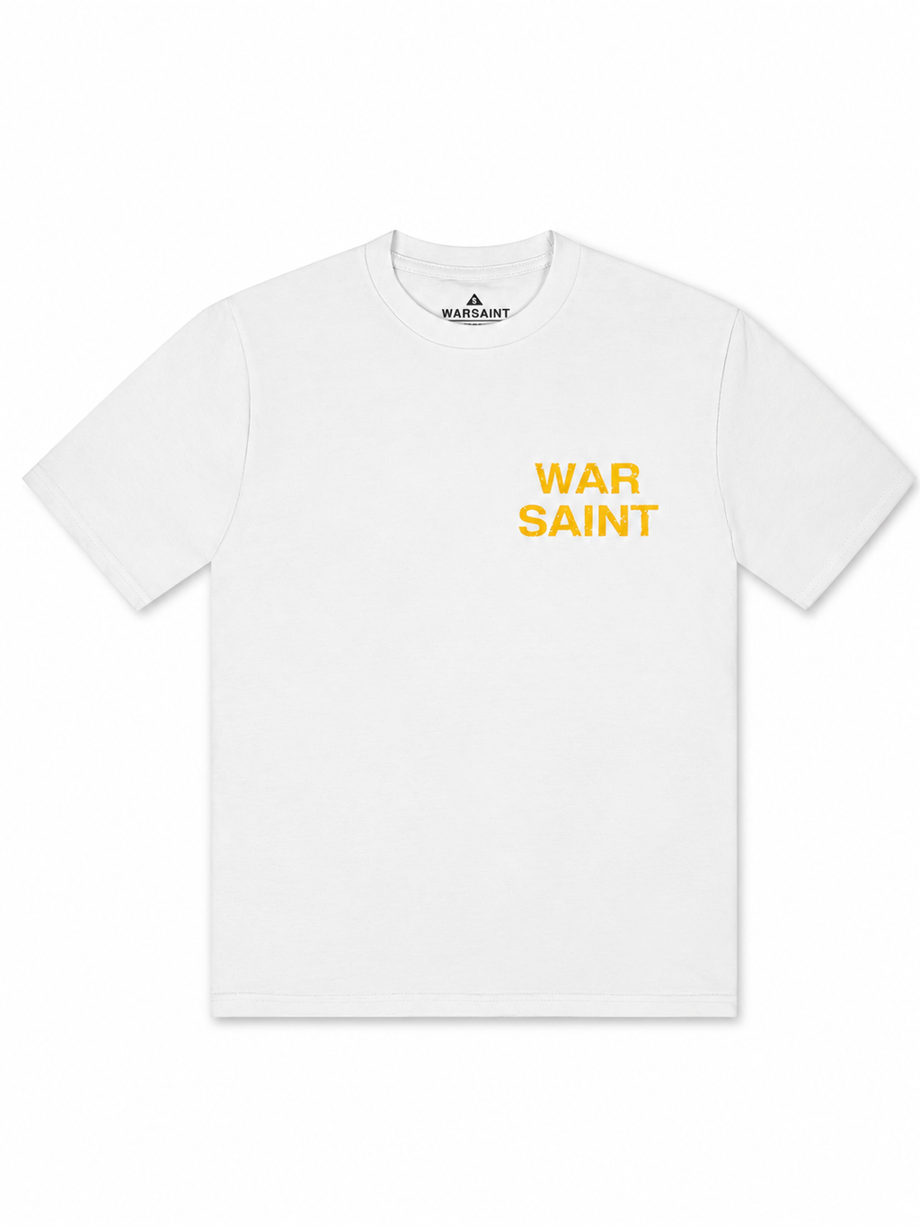 Warsaint LA Script Tee - White/Taxi Yellow