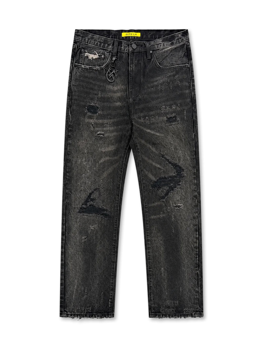 GFTD LA Damien Straight Leg Jean - Black Wash