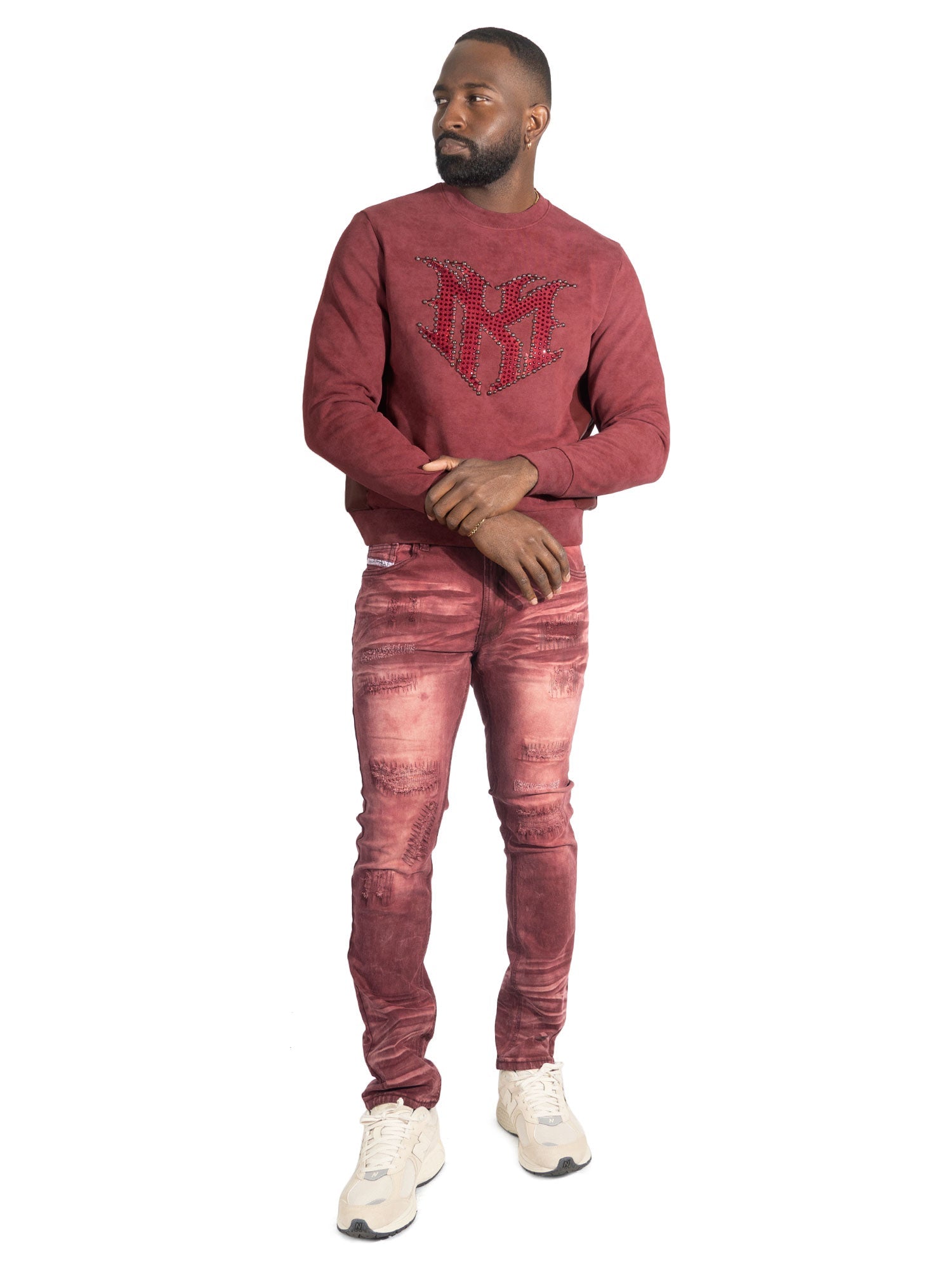 Pants | M1975 Lorenzo Jeans - Burgundy