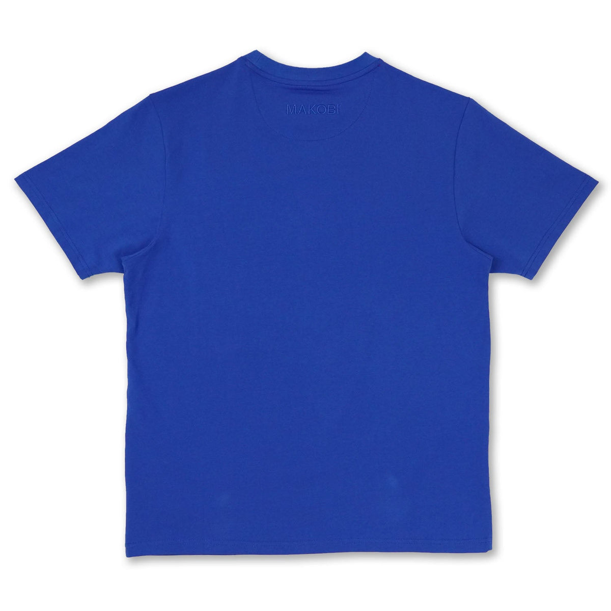 Makobi No Culture Vultures Tee in Royal, back view