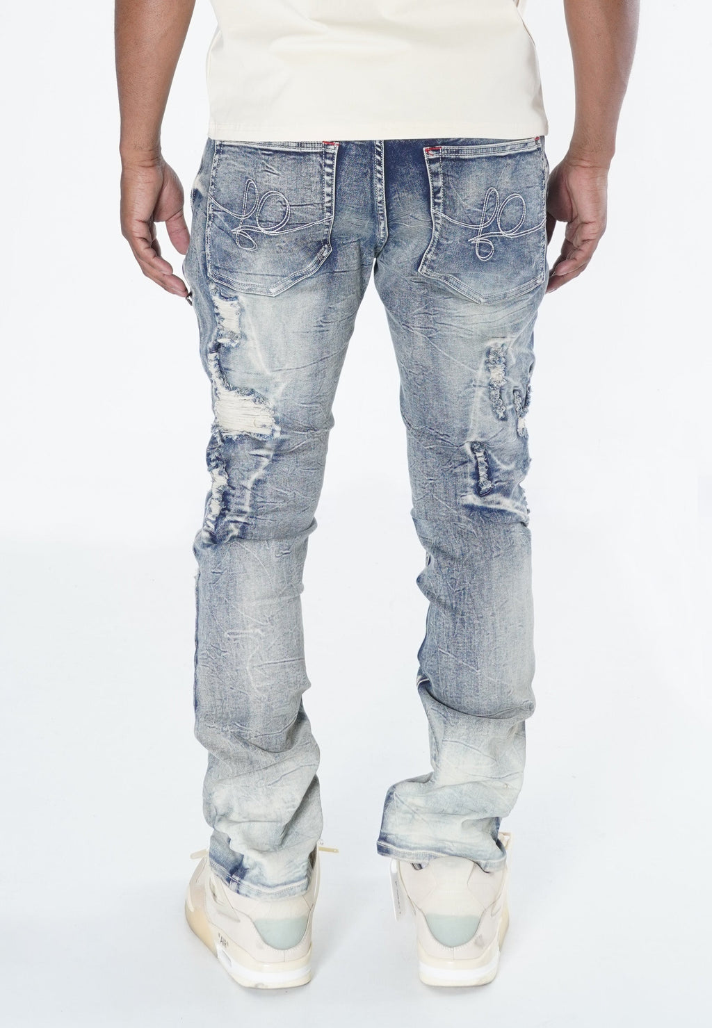 F1765 Frost Shredded Jeans - Dirt