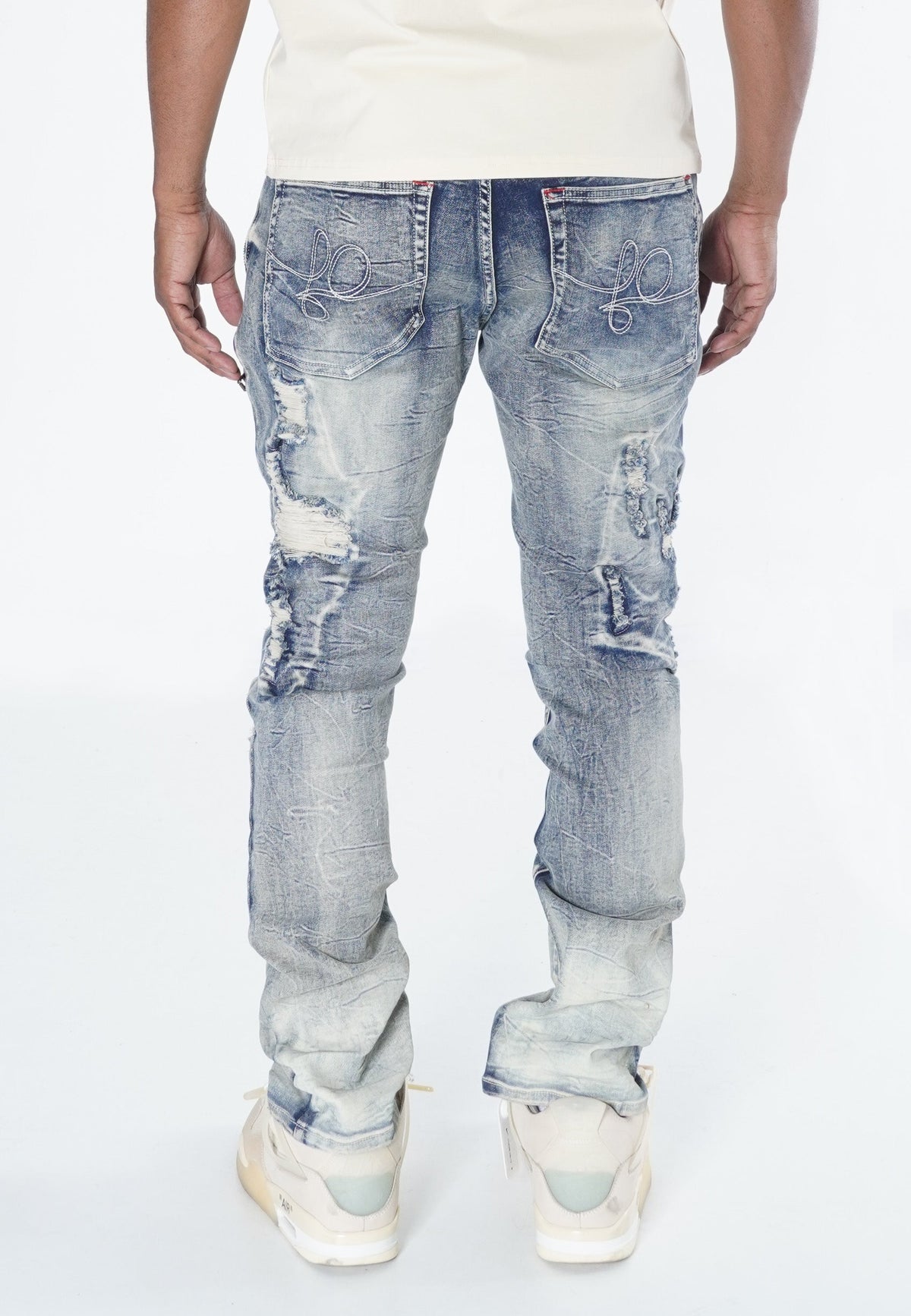 F1765 Frost Shredded Jeans - Dirt