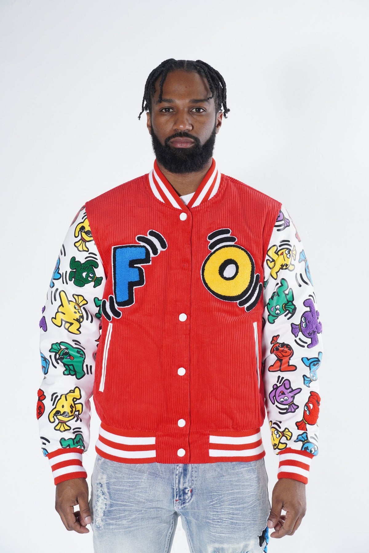 Makobi Frost Money Dance Corduroy Jacket, Red, product back