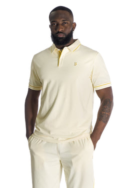 M383 Luciano Polo Shirt, Natural, front view