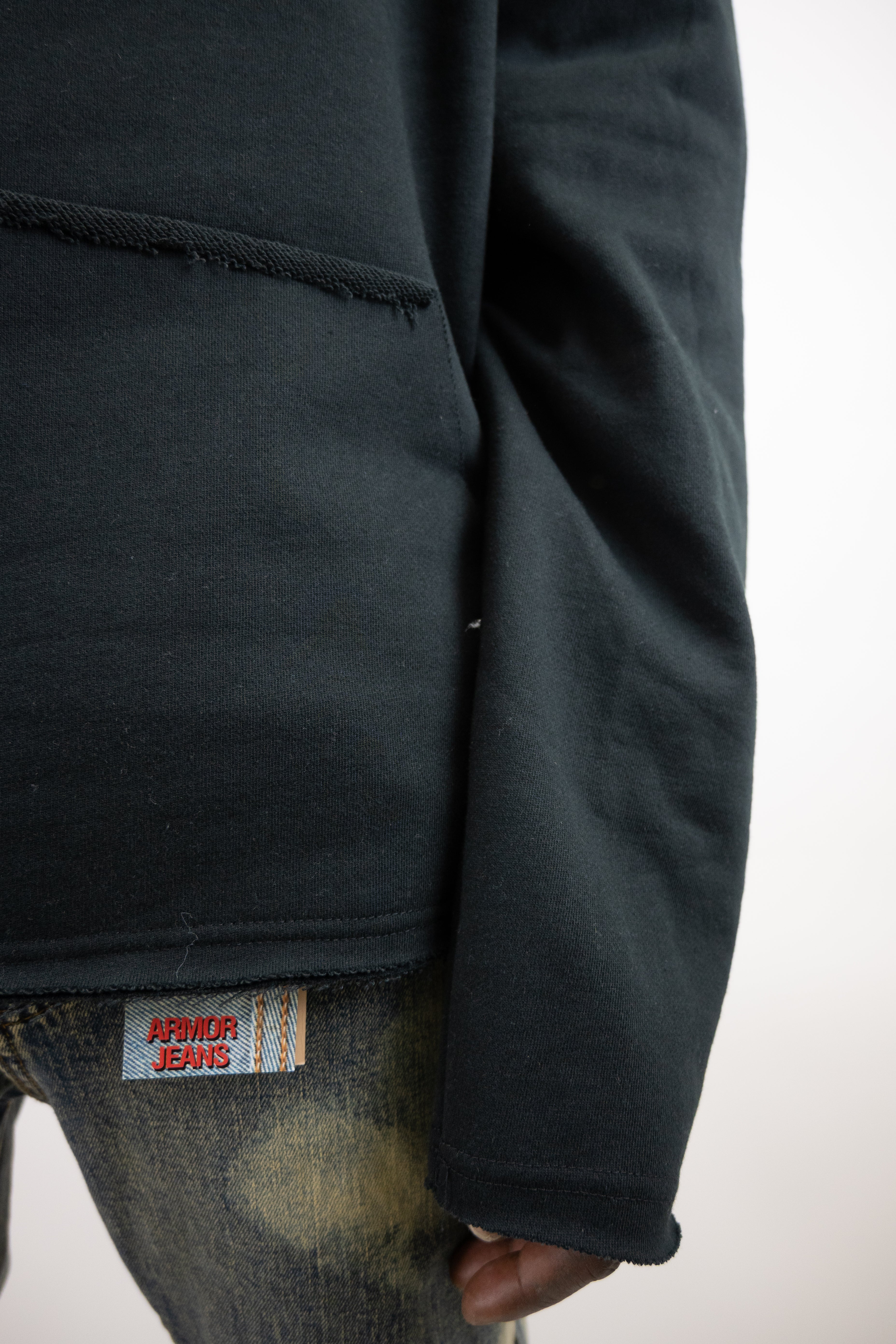 CH400 Distressed Cropped Hoodie