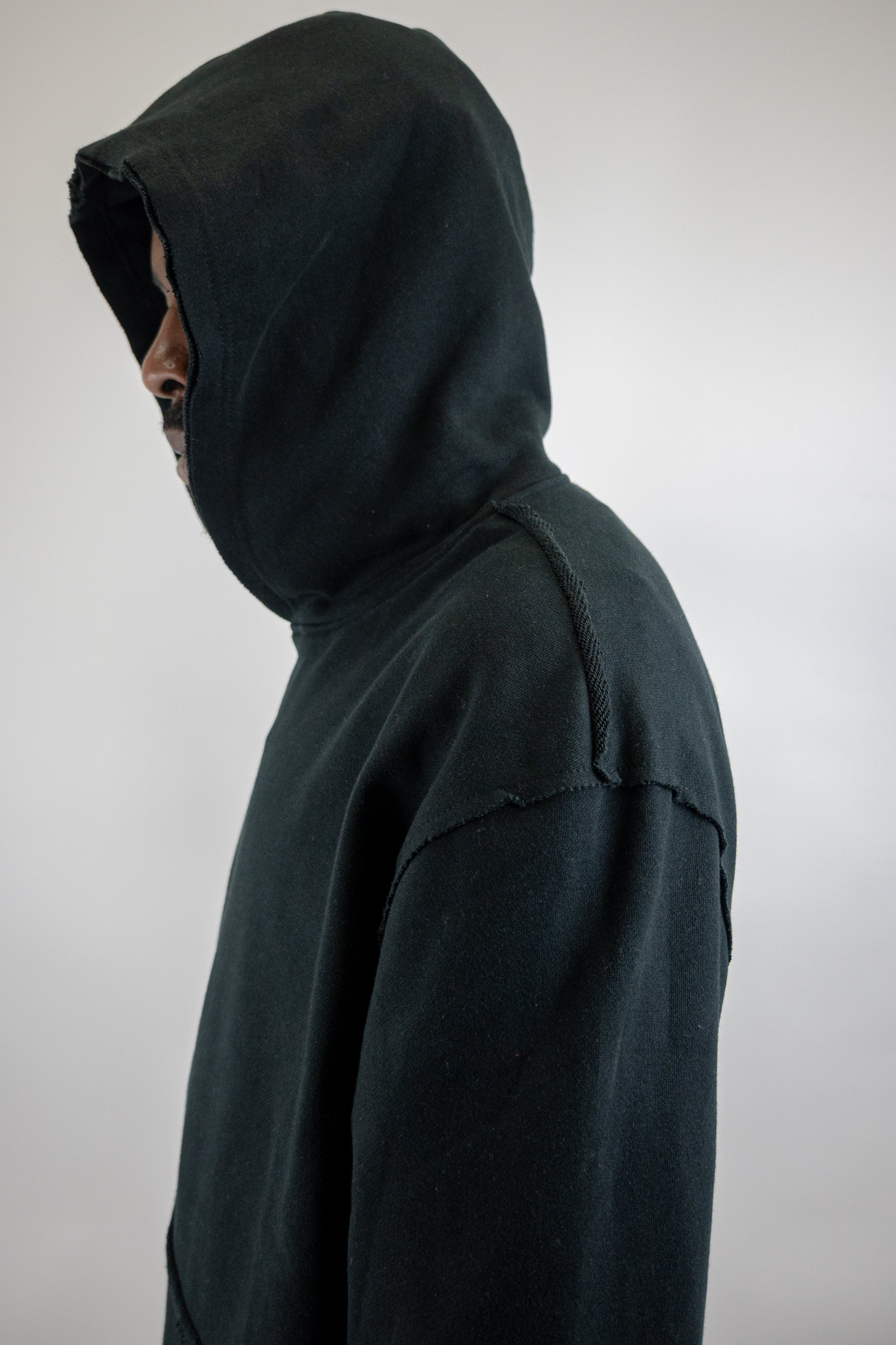 CH400 Distressed Cropped Hoodie