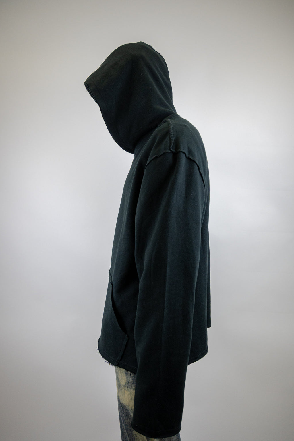 CH400 Distressed Cropped Hoodie