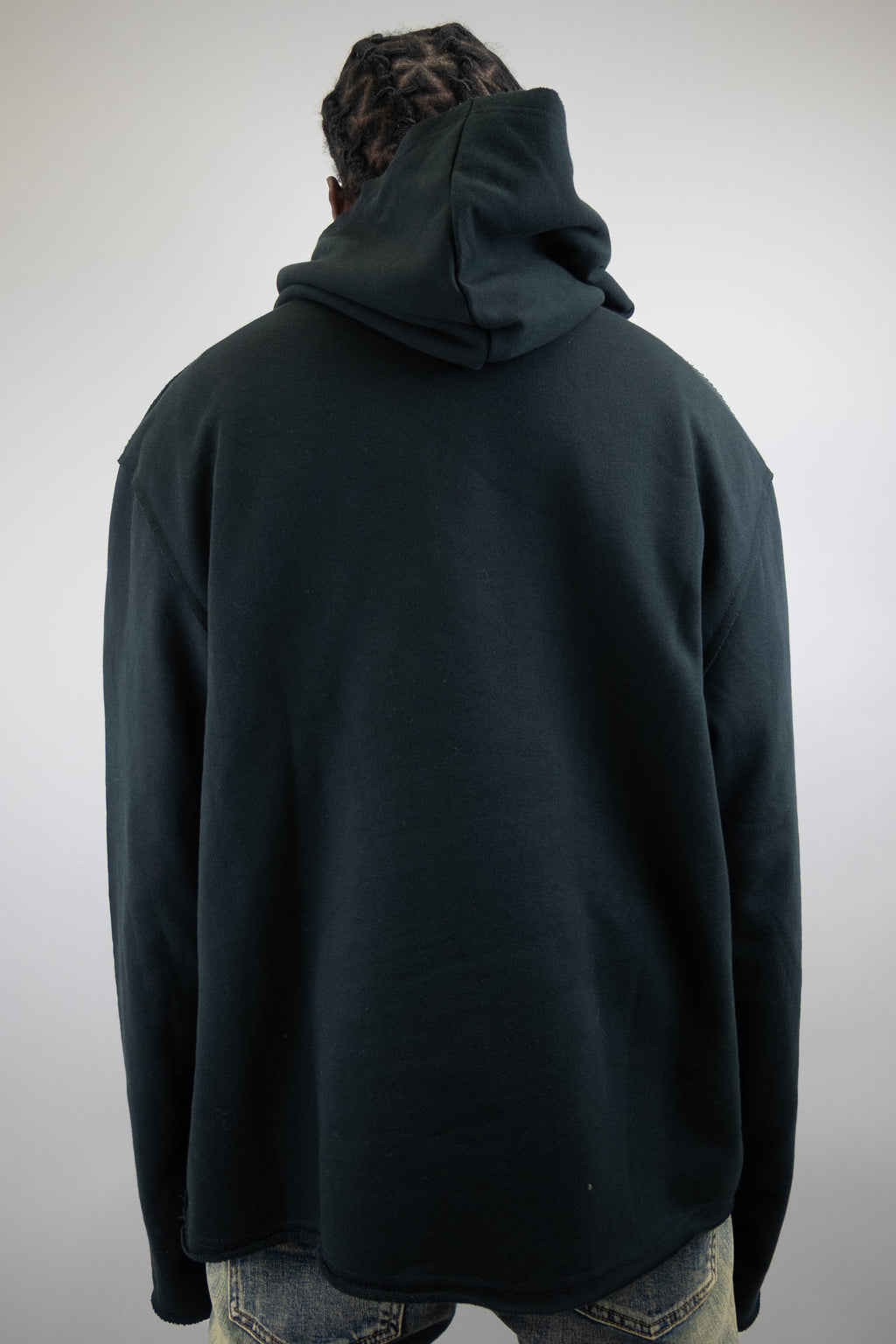 CH400 Distressed Cropped Hoodie