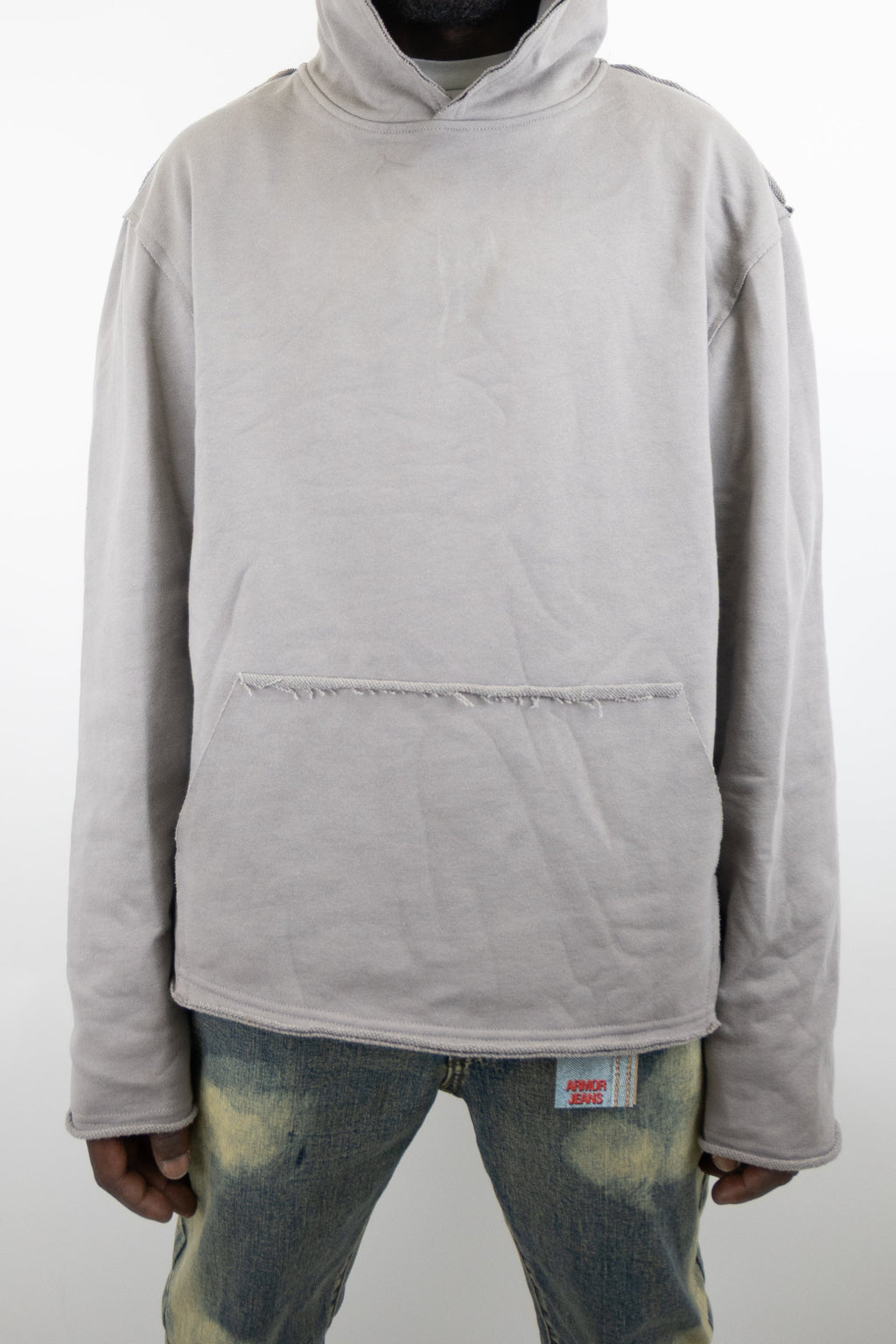 CH400 Distressed Cropped Hoodie