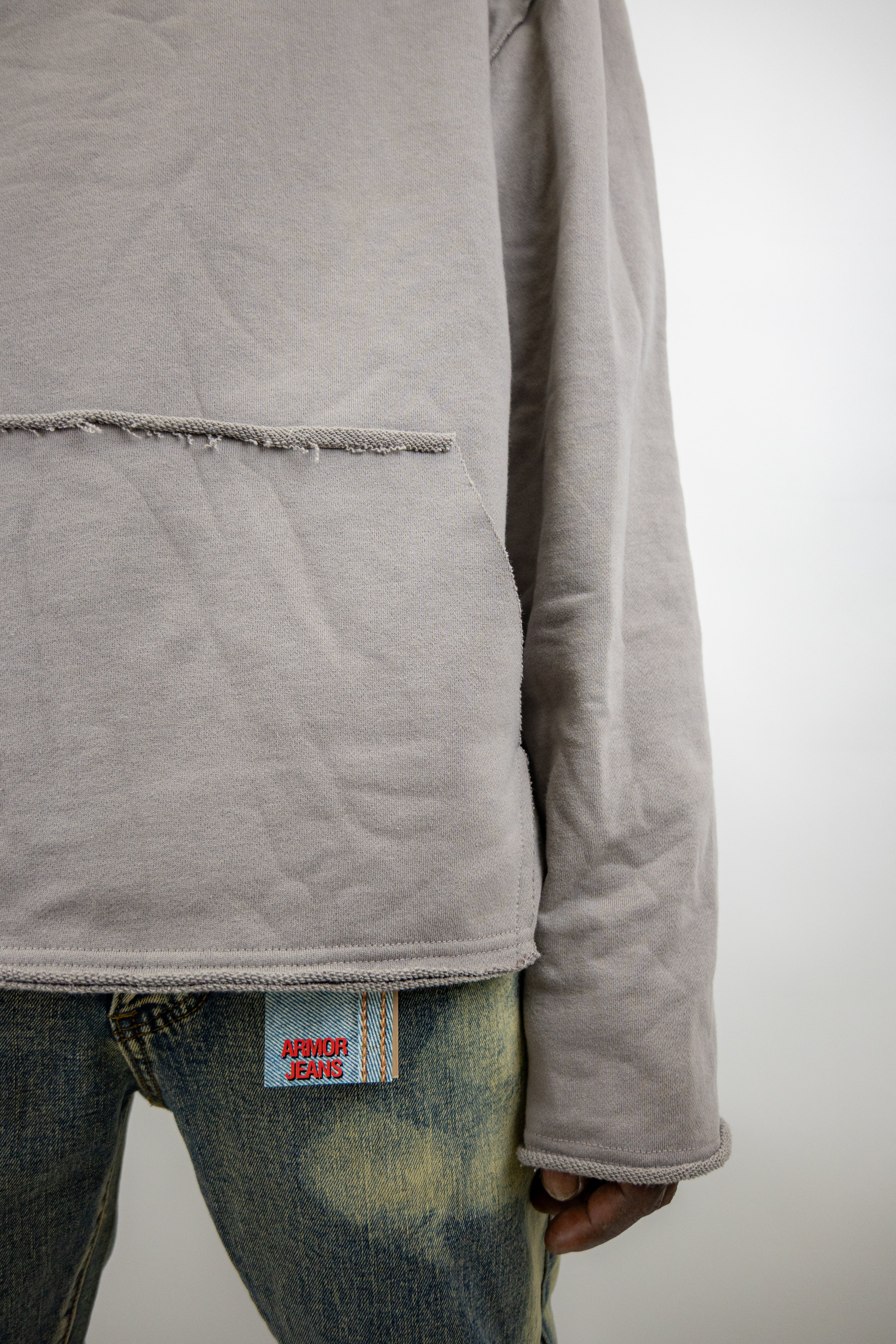 CH400 Distressed Cropped Hoodie