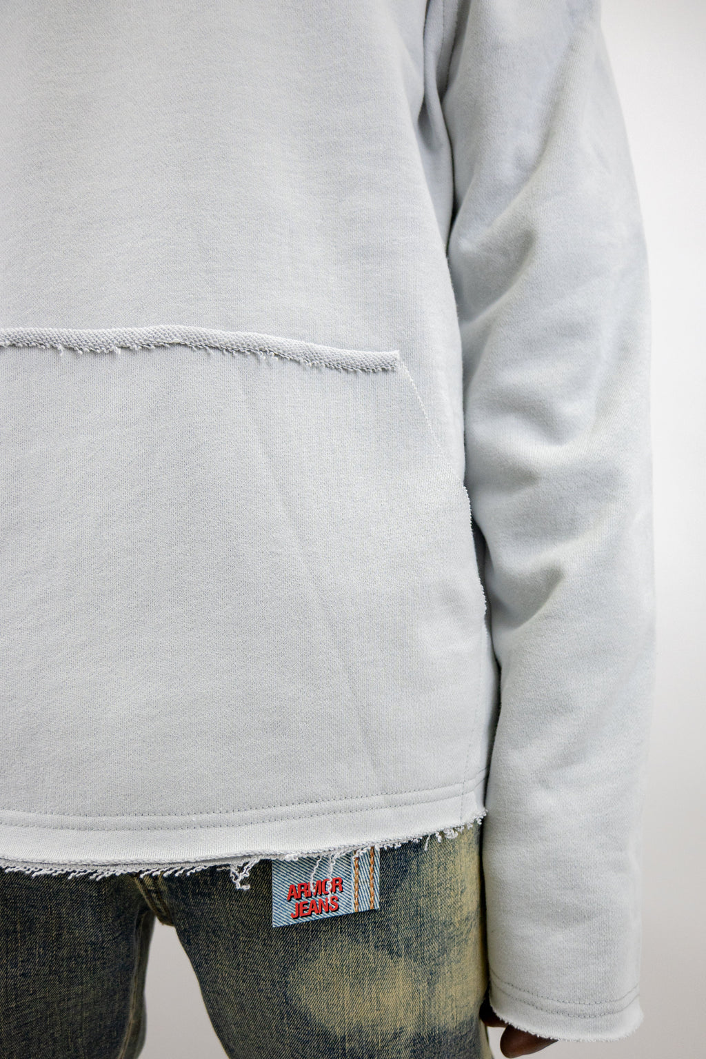 CH400 Distressed Cropped Hoodie