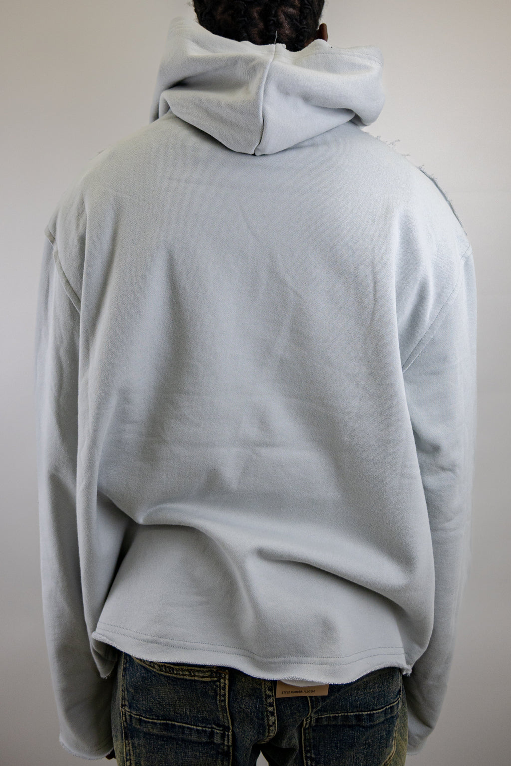 CH400 Distressed Cropped Hoodie