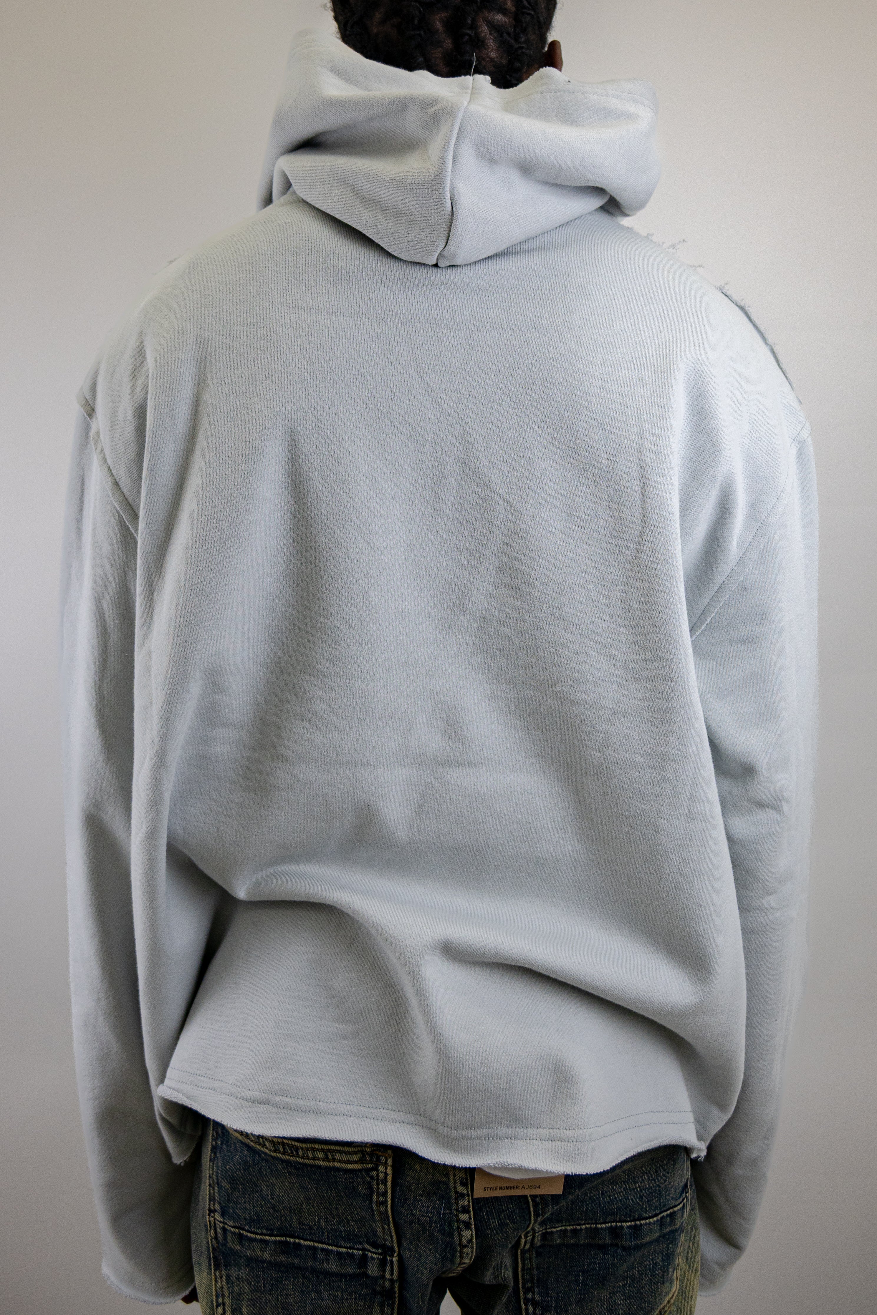 CH400 Distressed Cropped Hoodie