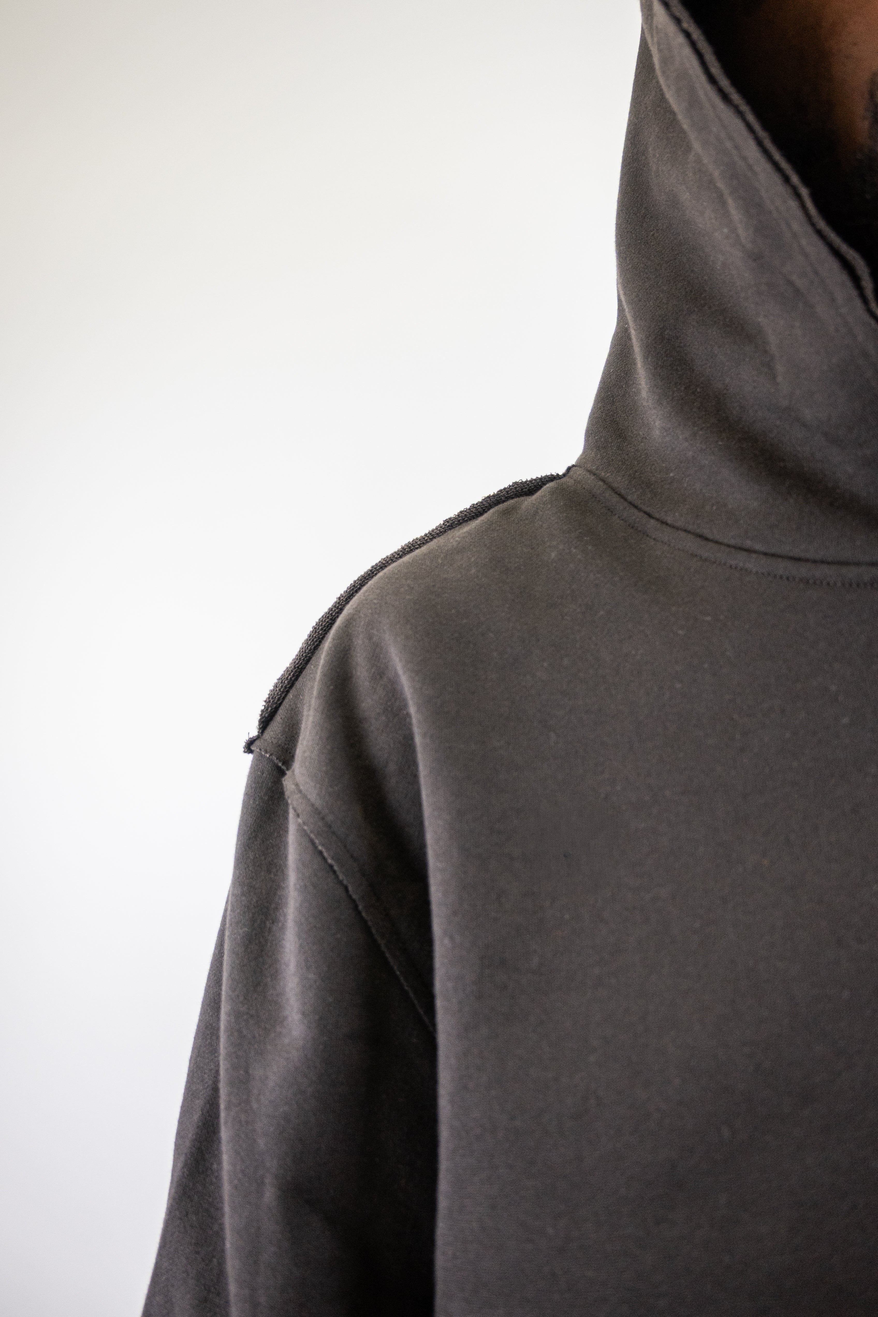 CH400 Distressed Cropped Hoodie