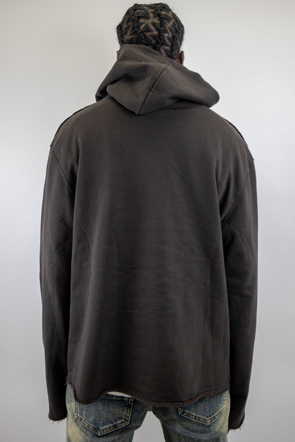 CH400 Distressed Cropped Hoodie