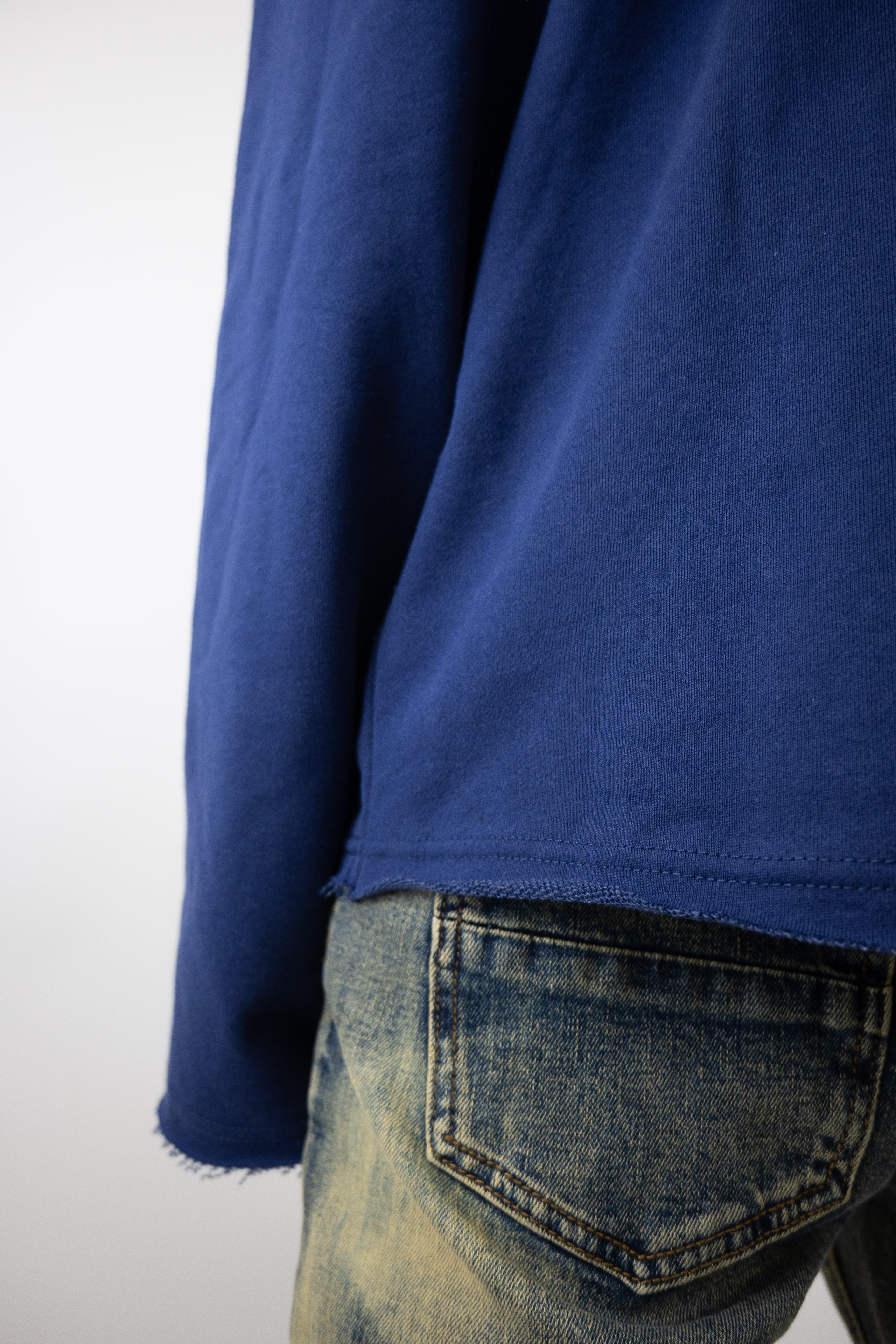 CH400 Distressed Cropped Hoodie