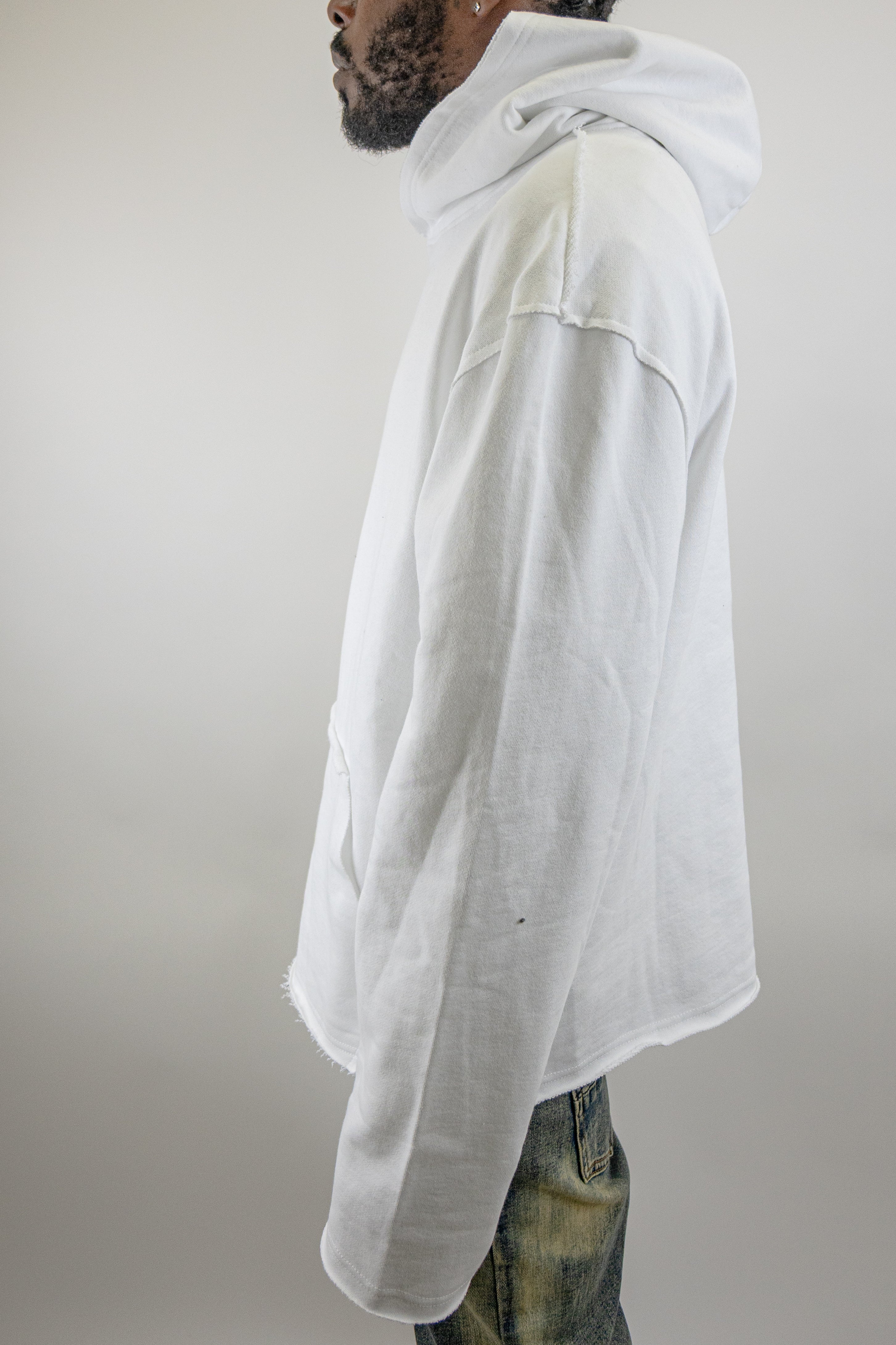 CH400 Distressed Cropped Hoodie