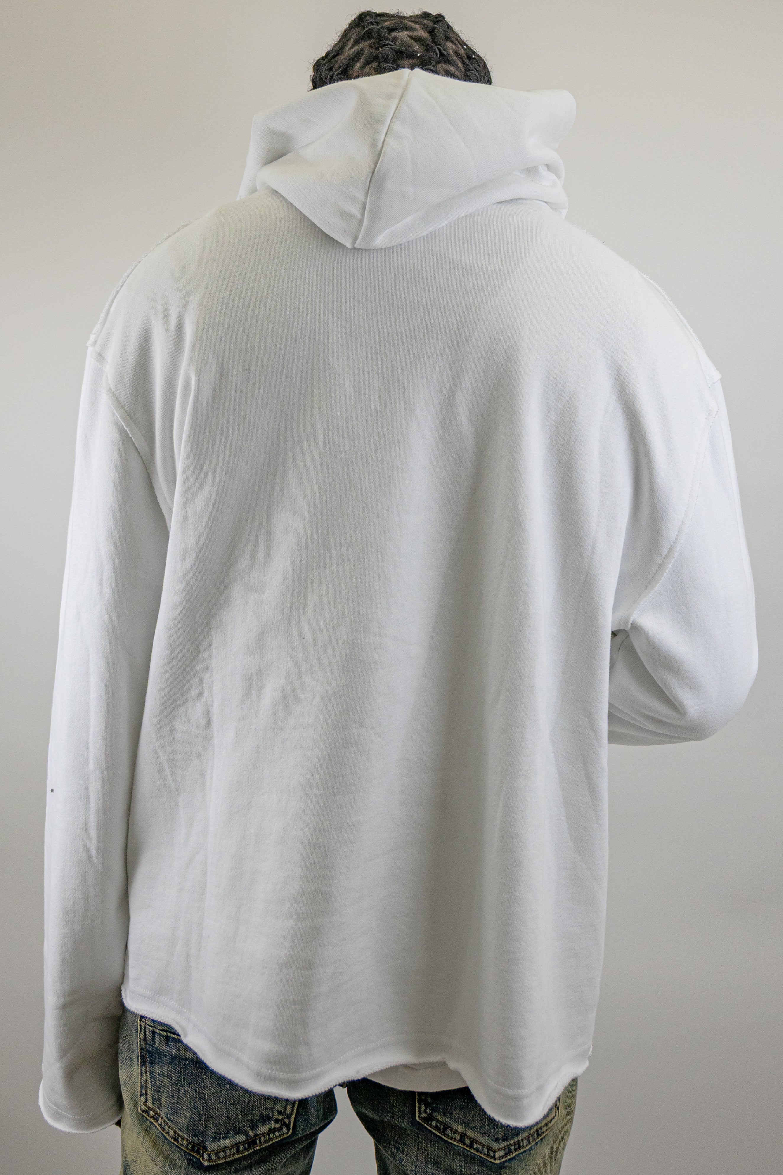 CH400 Distressed Cropped Hoodie