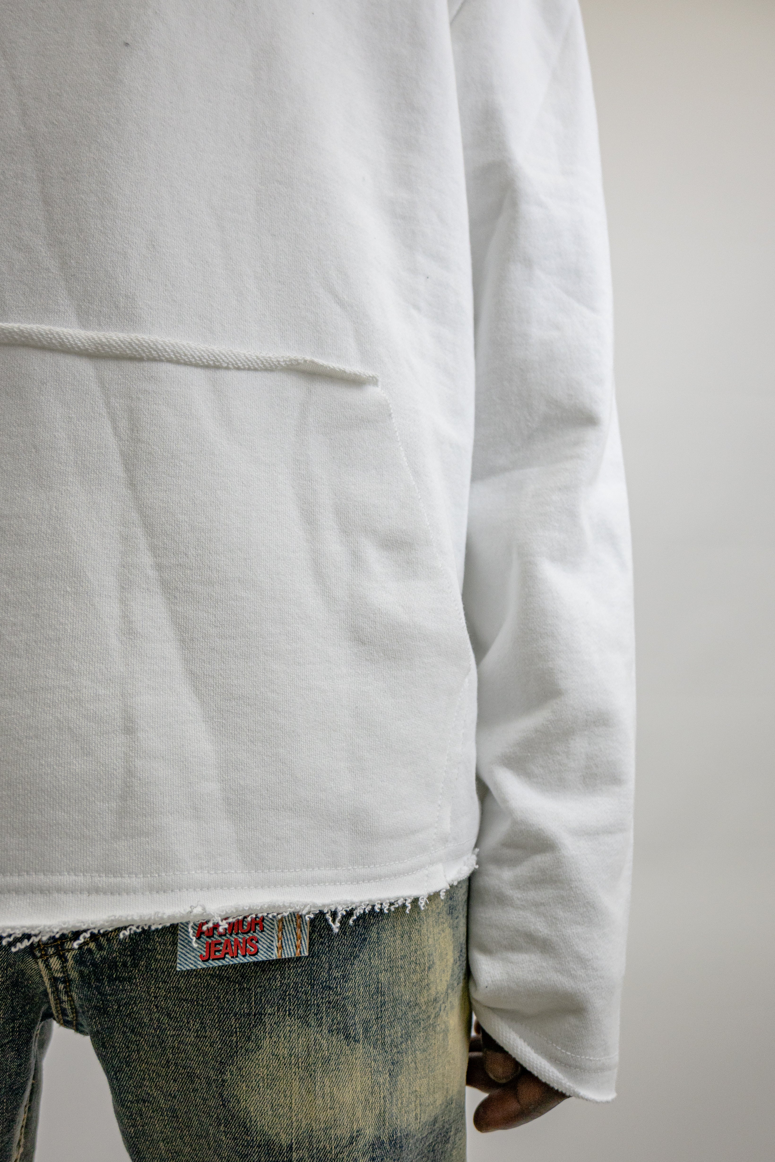 CH400 Distressed Cropped Hoodie