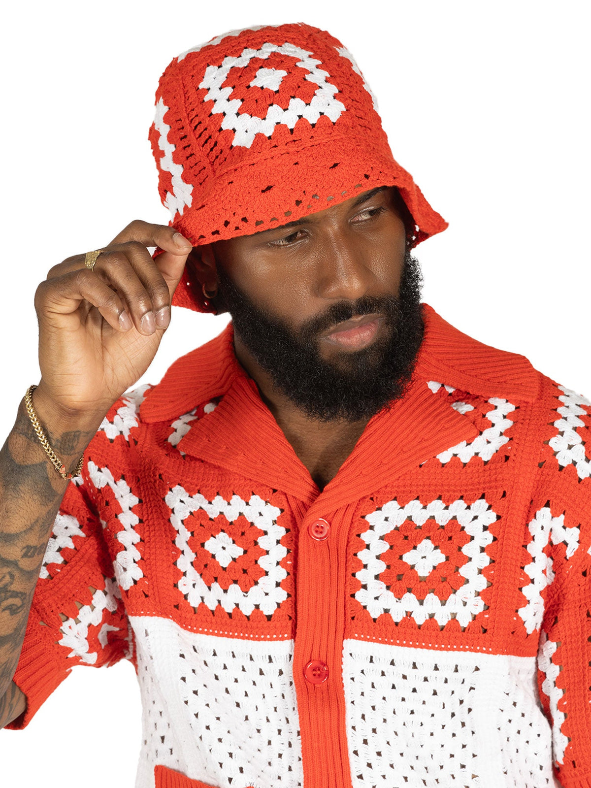 Makobi Nuevo Riche Hat in Red, detail view