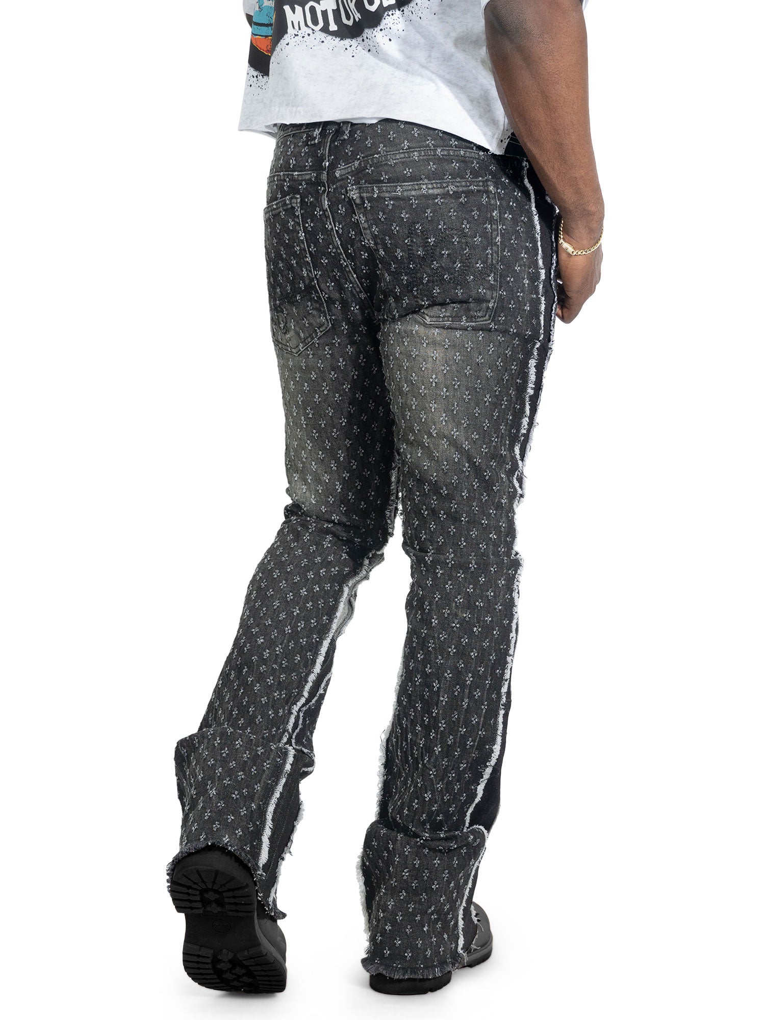 Pants | F1702 Phalon Stacked Jeans - Black