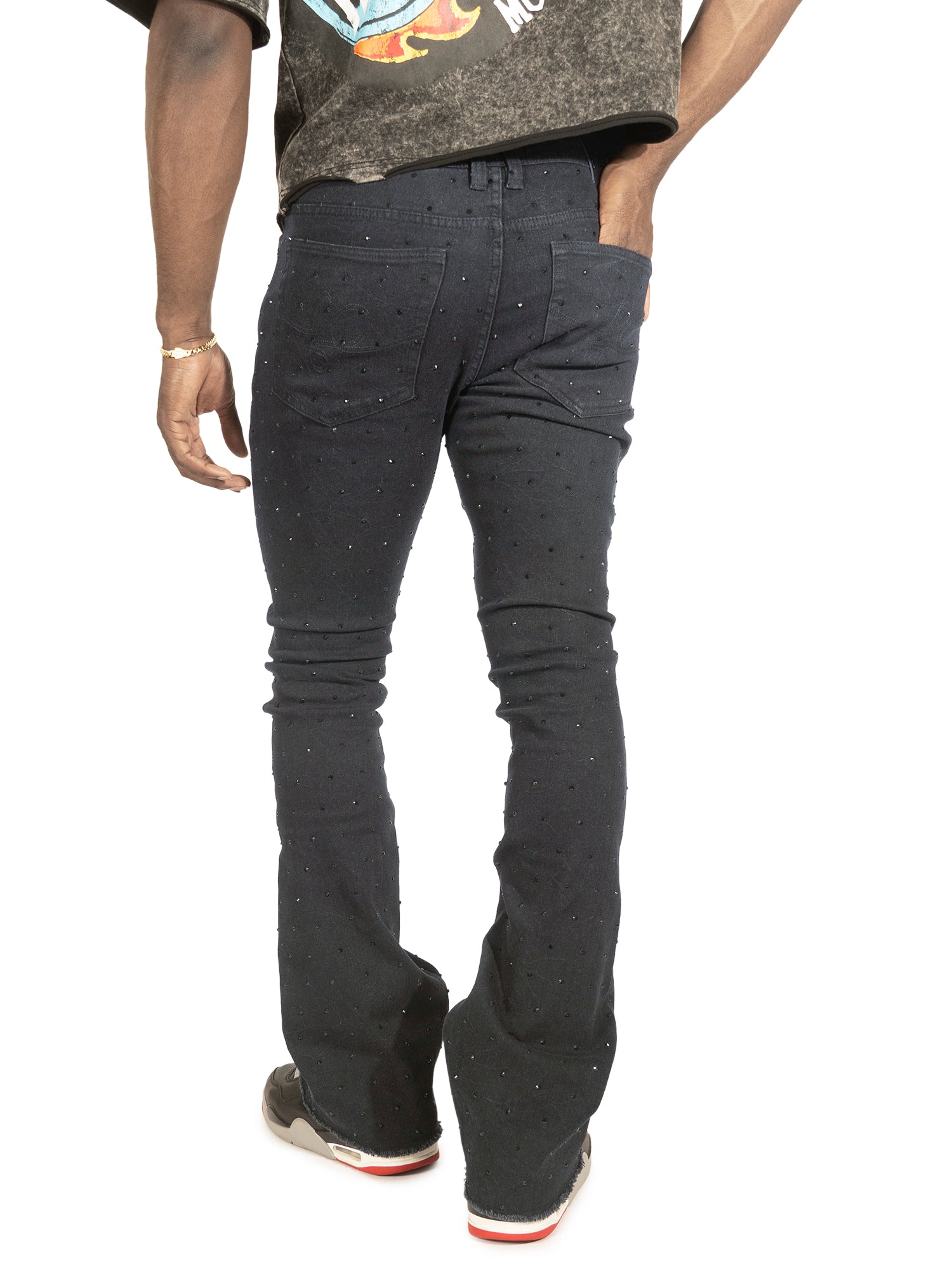 Jeans | F1764 Romano Stacked Stone Pants - Black