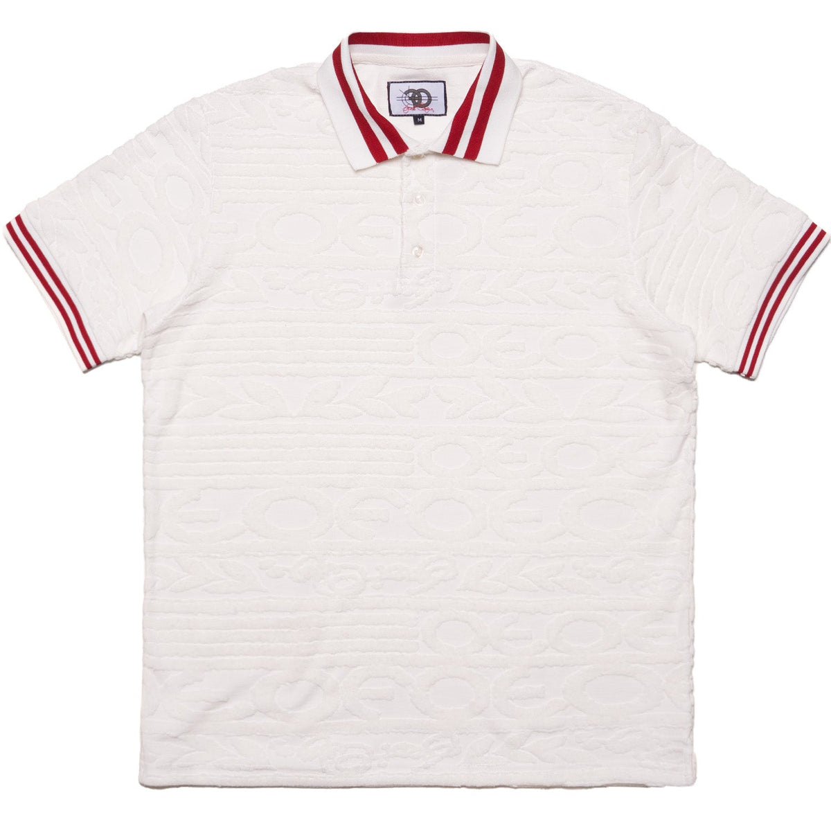 Makobi Baroque Terry Polo in White, product photo