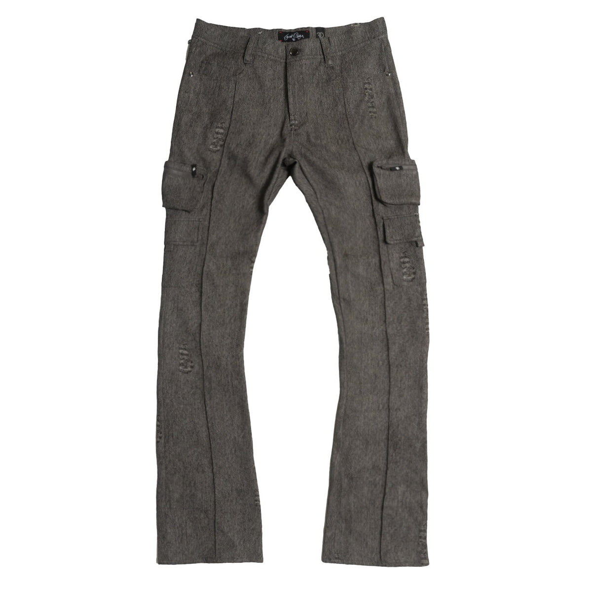 Makobi CASA DE Vegan Leather Pants in Black, front view