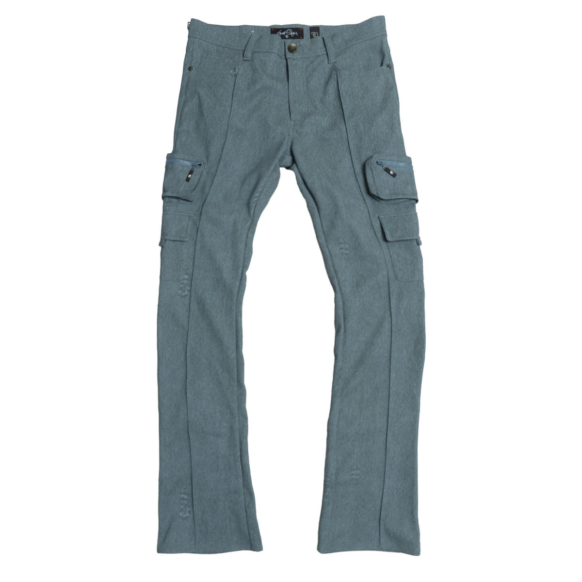 F2789 CASA DE Vegan Leather Pants - Blue