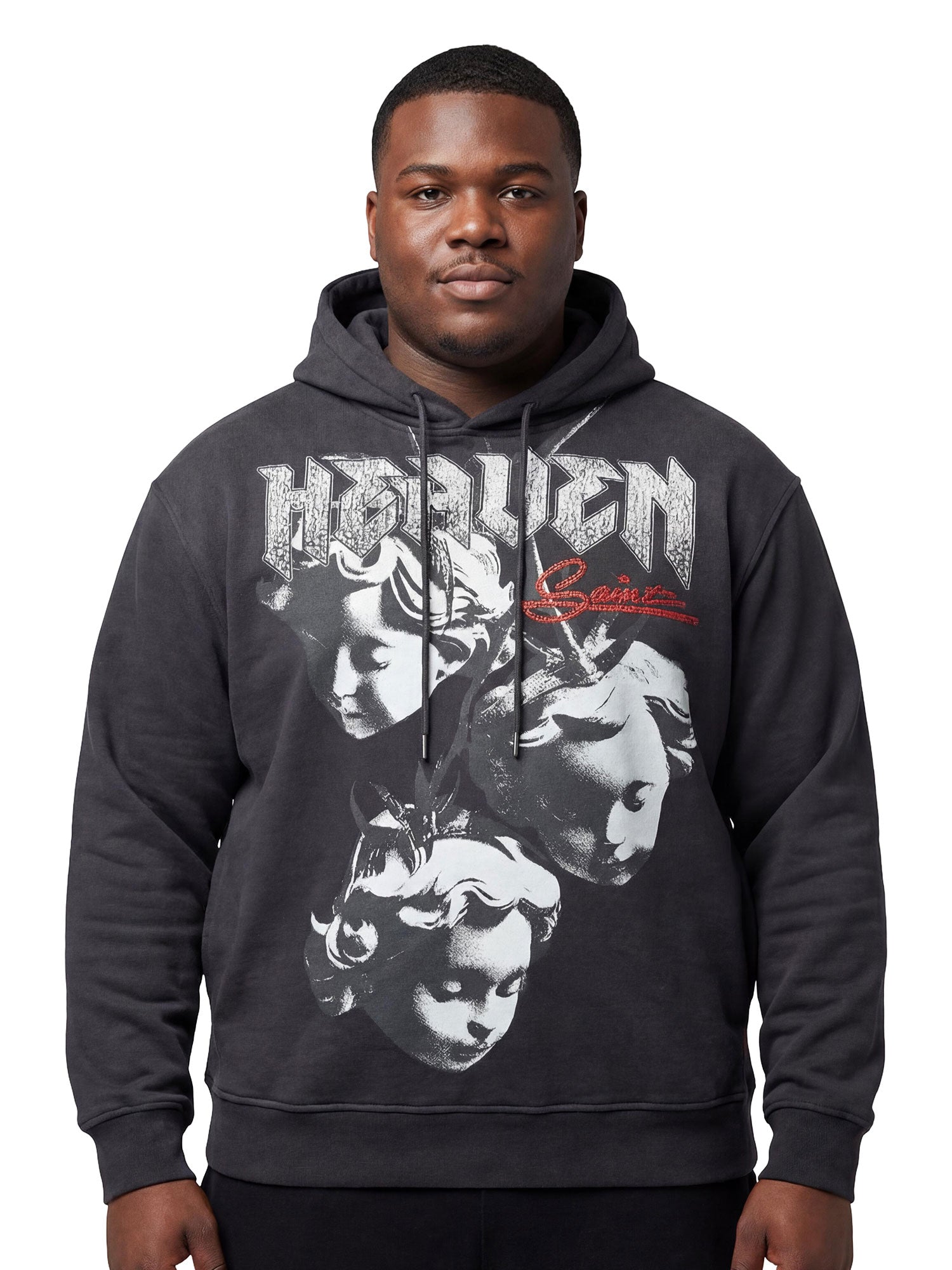 Fleece Hoodie | F4171 Heaven Pull Over - Black