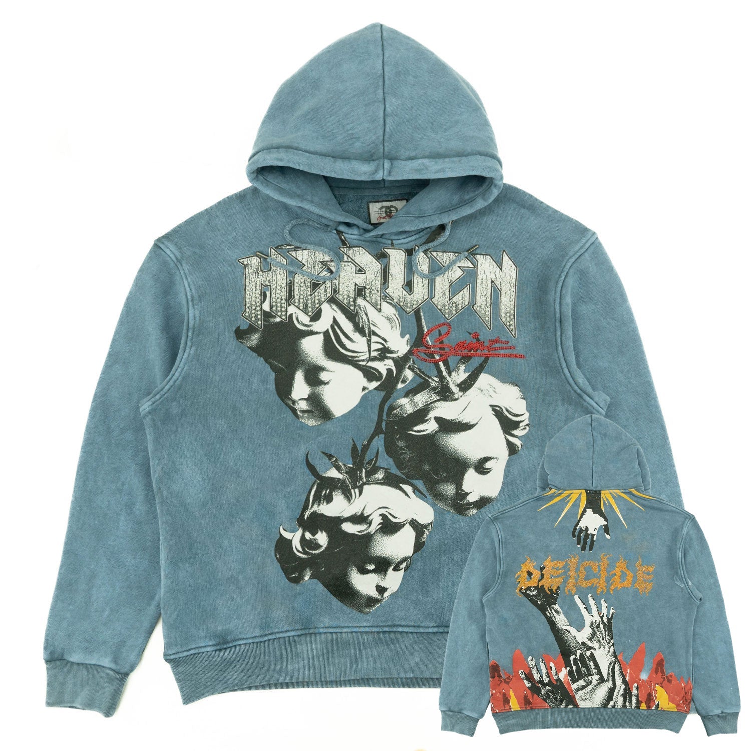 Fleece Hoodie | F4171 Heaven Pull Over - Blue