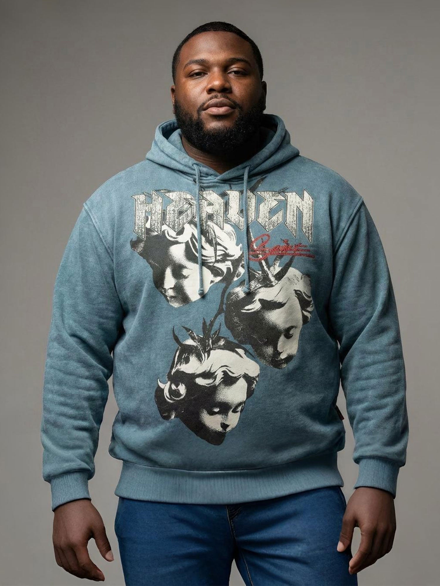 Fleece Hoodie | F4171 Heaven Pull Over - Blue
