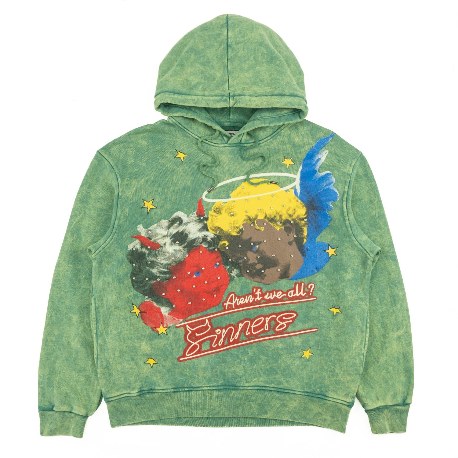 Fleece Hoodie | F4173 Sinners Over Size - Green