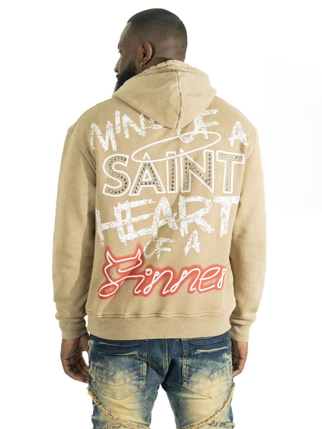 Fleece Hoodie | F4173 Sinners Over Size - Mocha