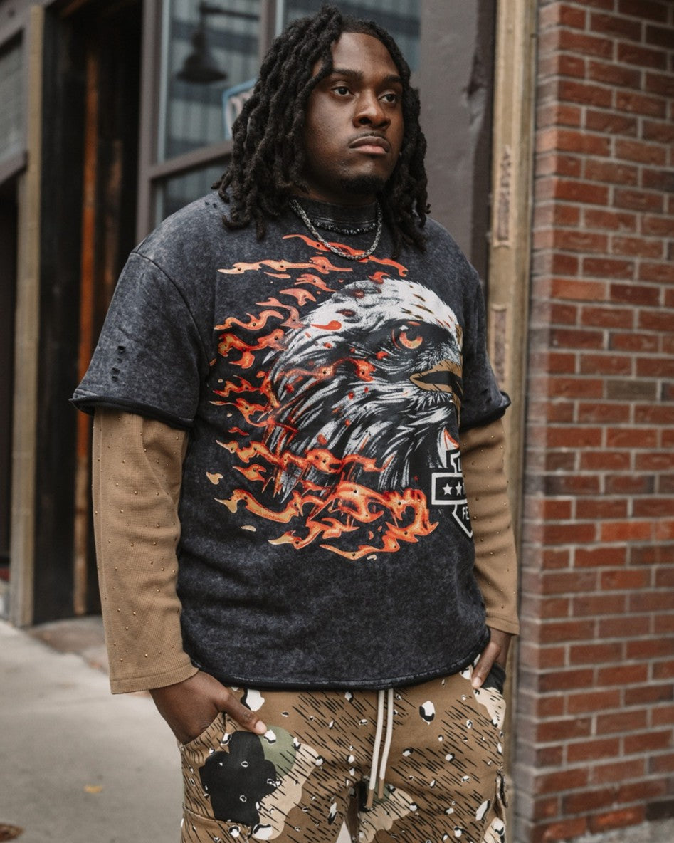 Sweatshirt|F4225 "Loyal To Few" Long Sleeves - Black