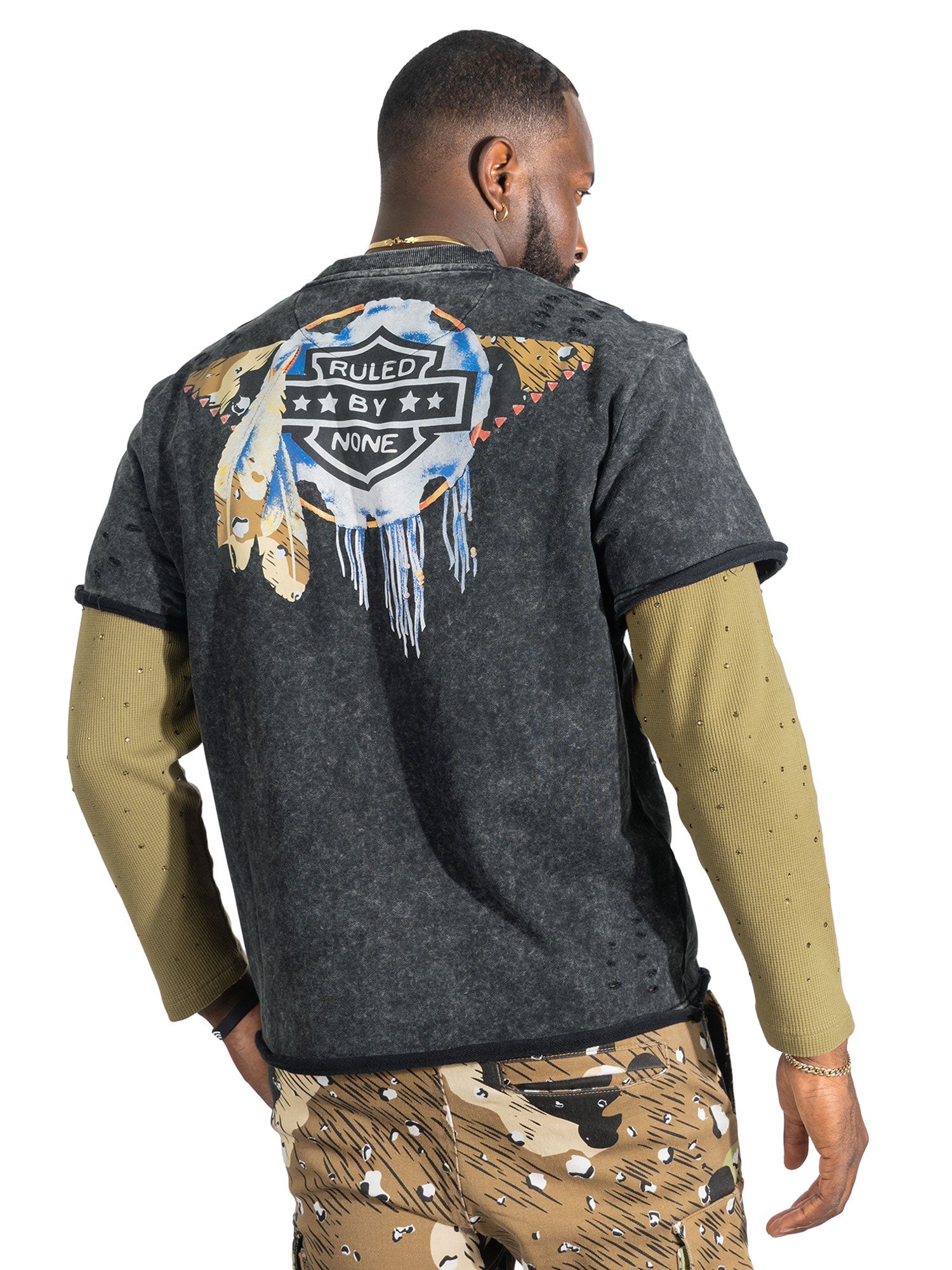 Sweatshirt|F4225 "Loyal To Few" Long Sleeves - Black