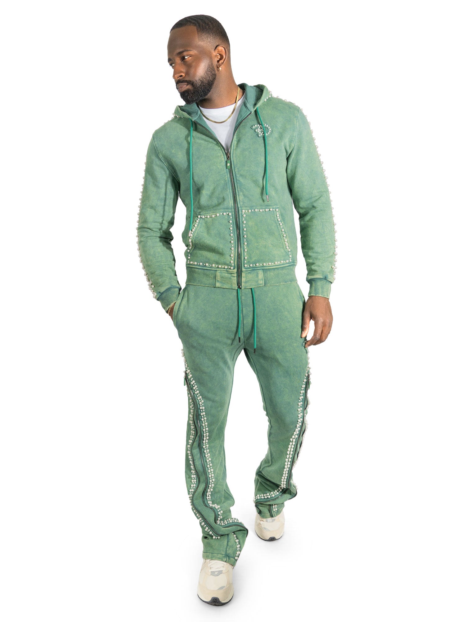 Set | F5245 Blind Faith Hoodie Set - Green