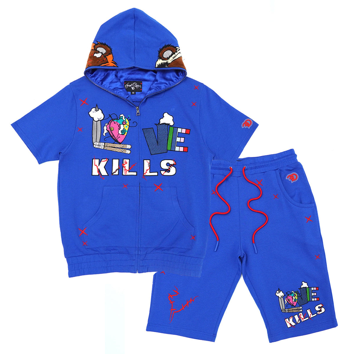 Makobi Love Kills Short Sleeves Set, Royal, product front