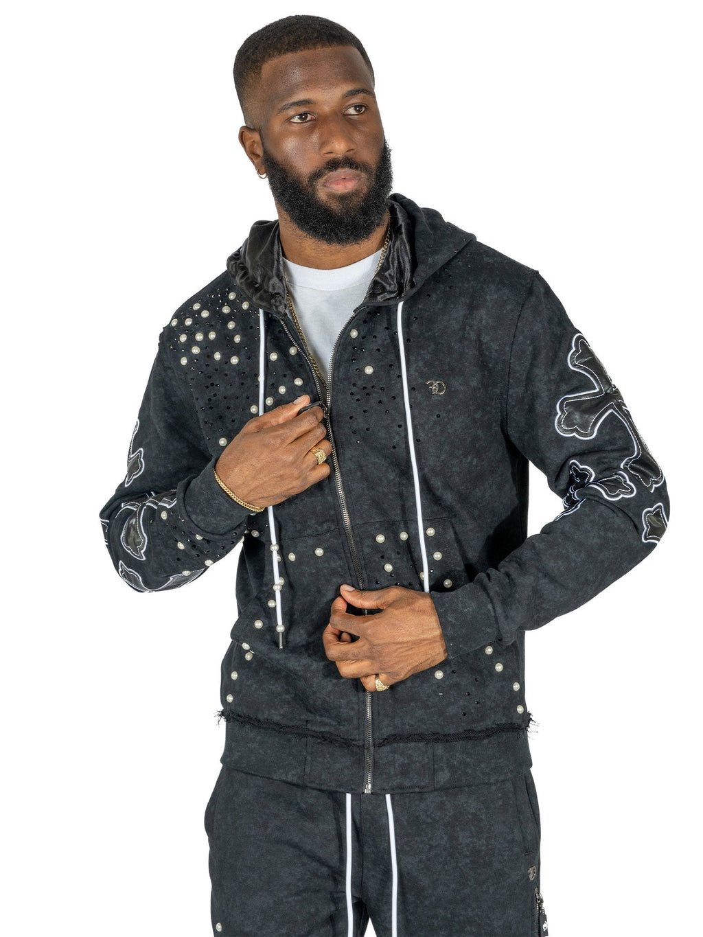 F5710 Loyalty Zip-up Set - Black