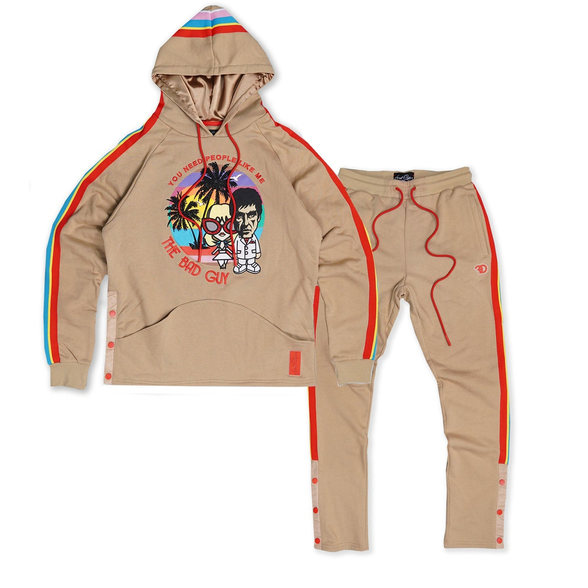 Makobi Frost Bad Guy Fleece Set Up in Khaki, front view