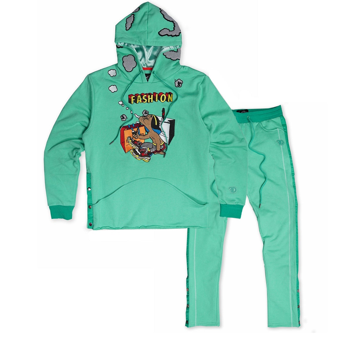 Makobi Frost High Fashion Fleece Set, Green, product front
