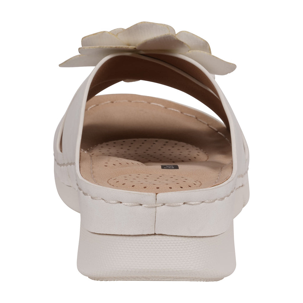 Women's Claire White Cushioned Footbed Sandals