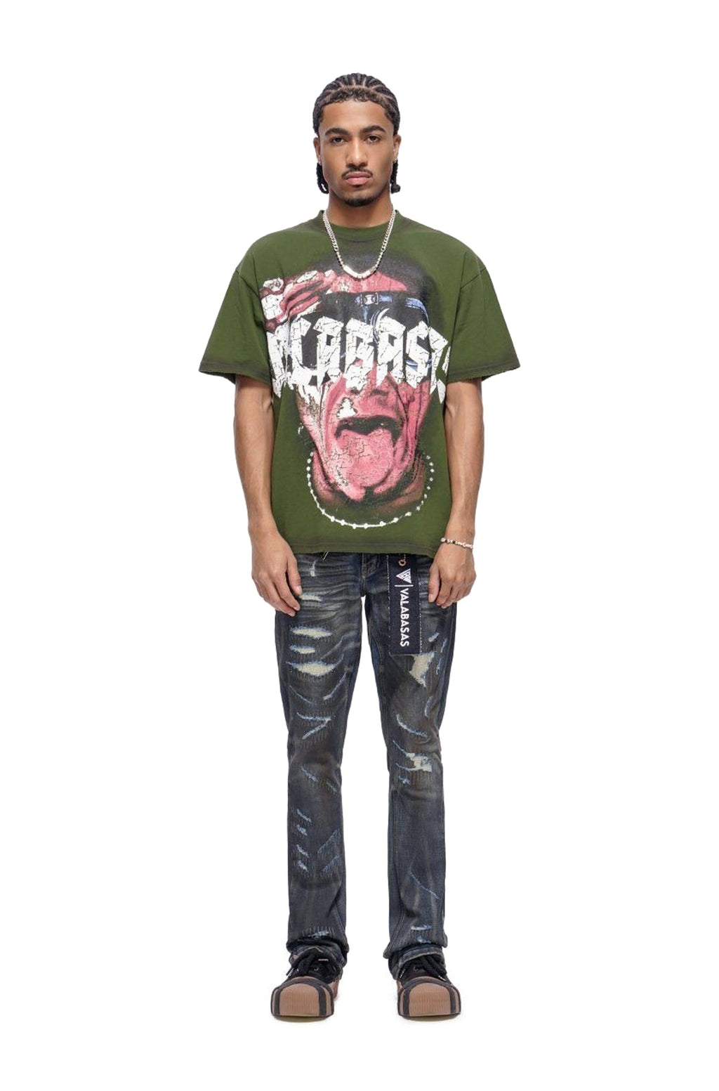 Valabasas Fugitive Stacked Dirty Blue Jeans - Dirty Blue